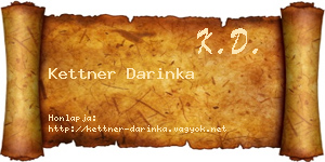 Kettner Darinka névjegykártya